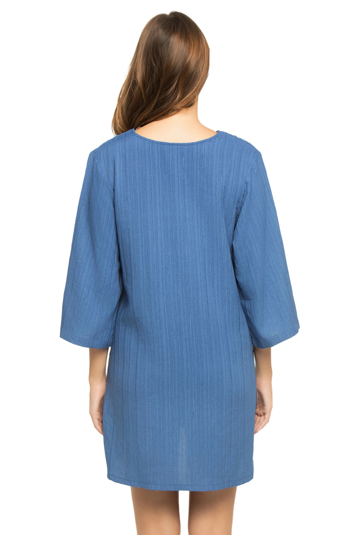 BLUE Lace-Up Tunic image number 2