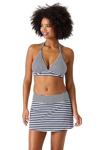 MARE NAVY Reversible Stripe Banded Halter Bikini Top
