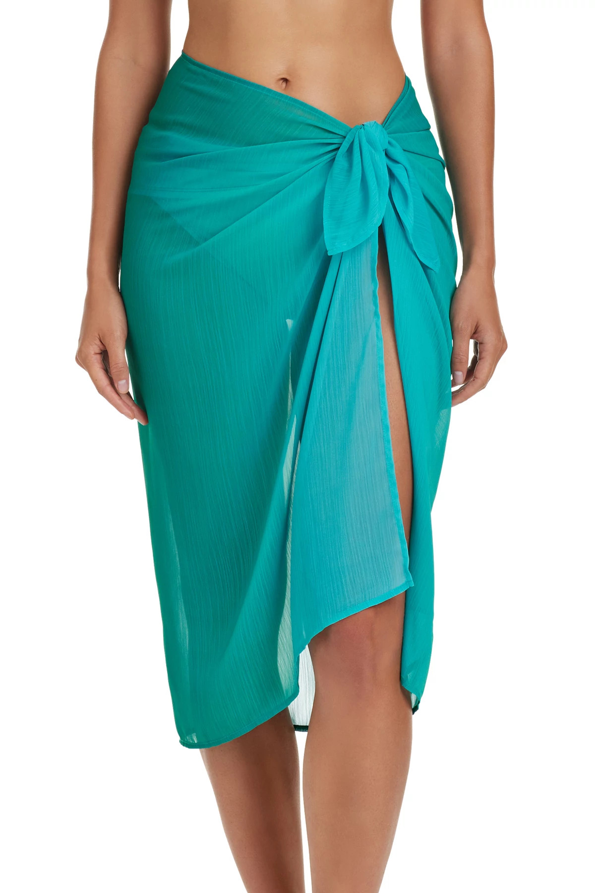 DARK TEAL Chiffon Pareo image number 1