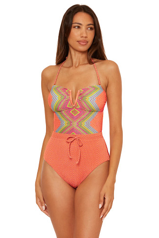 MULTI Brinley Bandeau One Piece Swimsuit