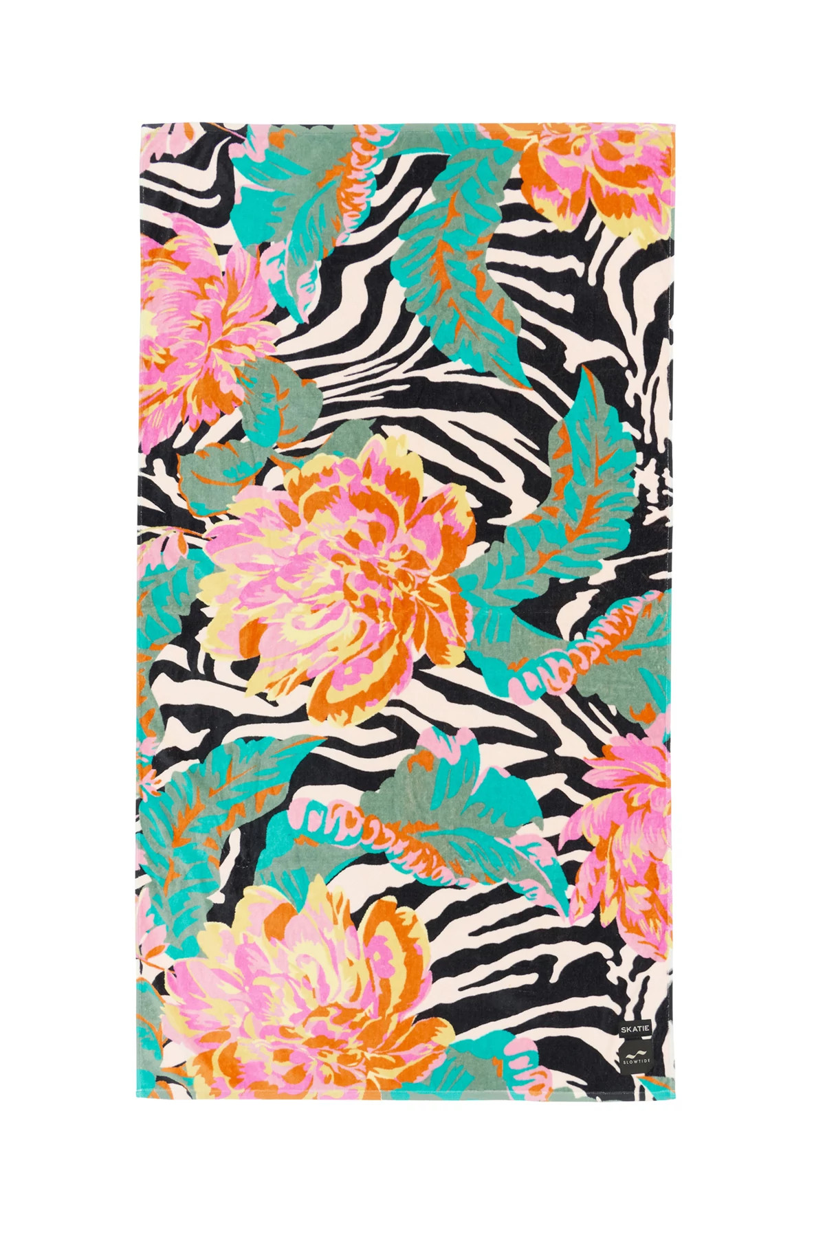 MULTI Monte Carlo Floral Zebra Beach Towel image number 1