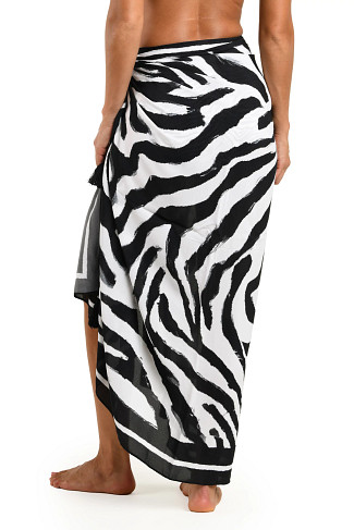 BLACK Maribel Zebra Print Sarong
