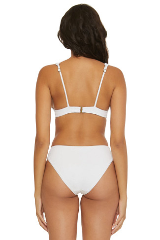 WHITE Dahlia Ribbed Underwire Bikini Top