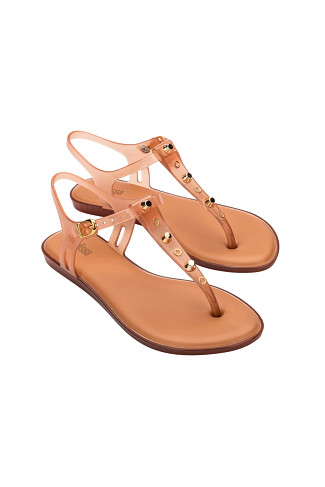 CLEAR/BEIGE Solar Studs Sandals