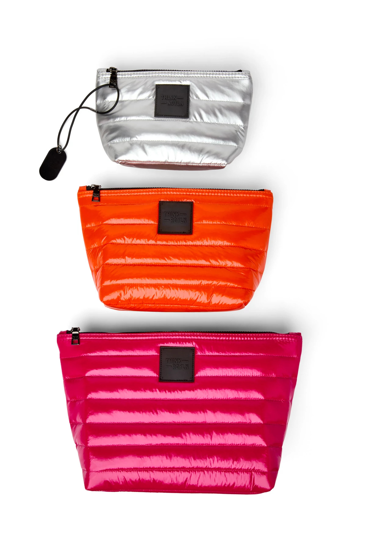 FUCHSIA/ORANGE/SILVER Travel Trio Pouch image number 2