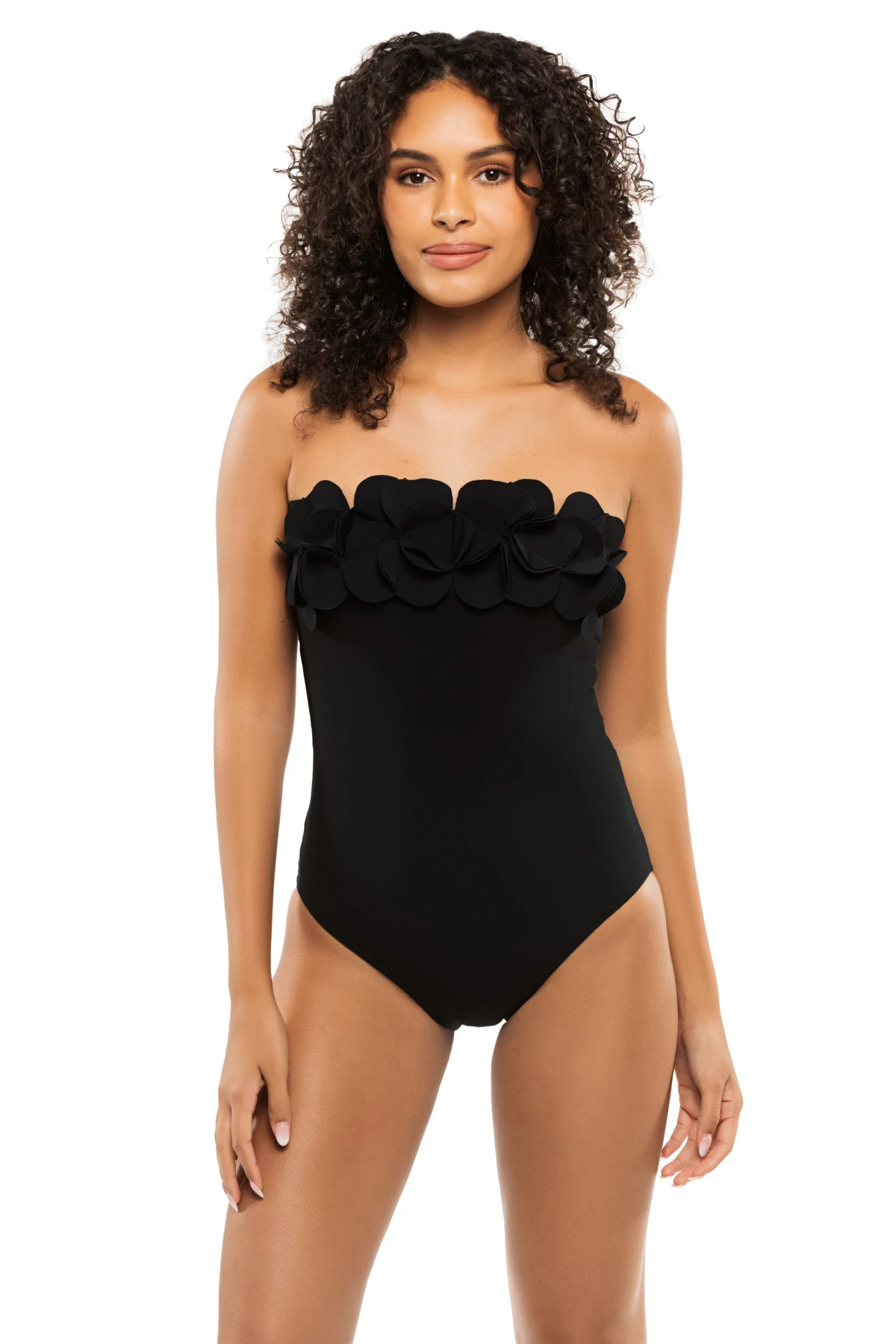 Karla Colletto Ins Bandeau Shelf Bra Swimsuit - Black