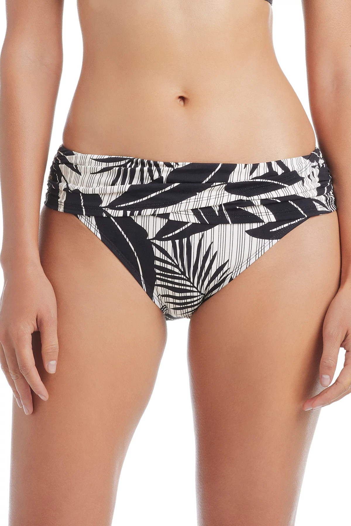 BLACK Twisted Banded Hipster Bikini Bottom image number 1