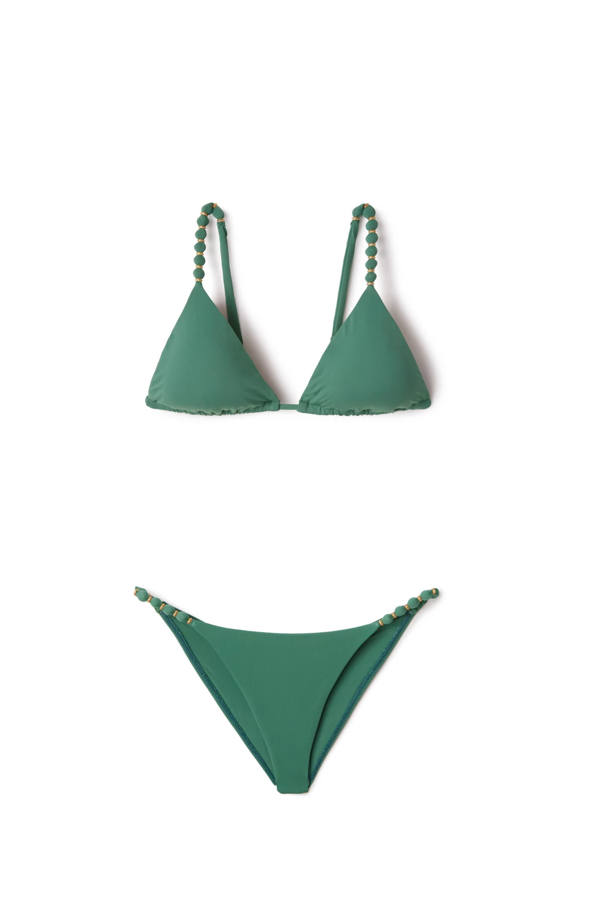 Aspen bikini top - Green rib