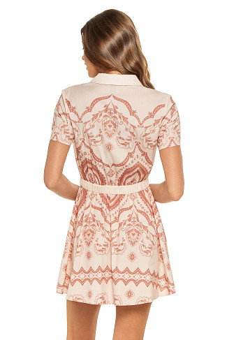 TERRA CERAMIC Lorna Floral Collared Mini Dress