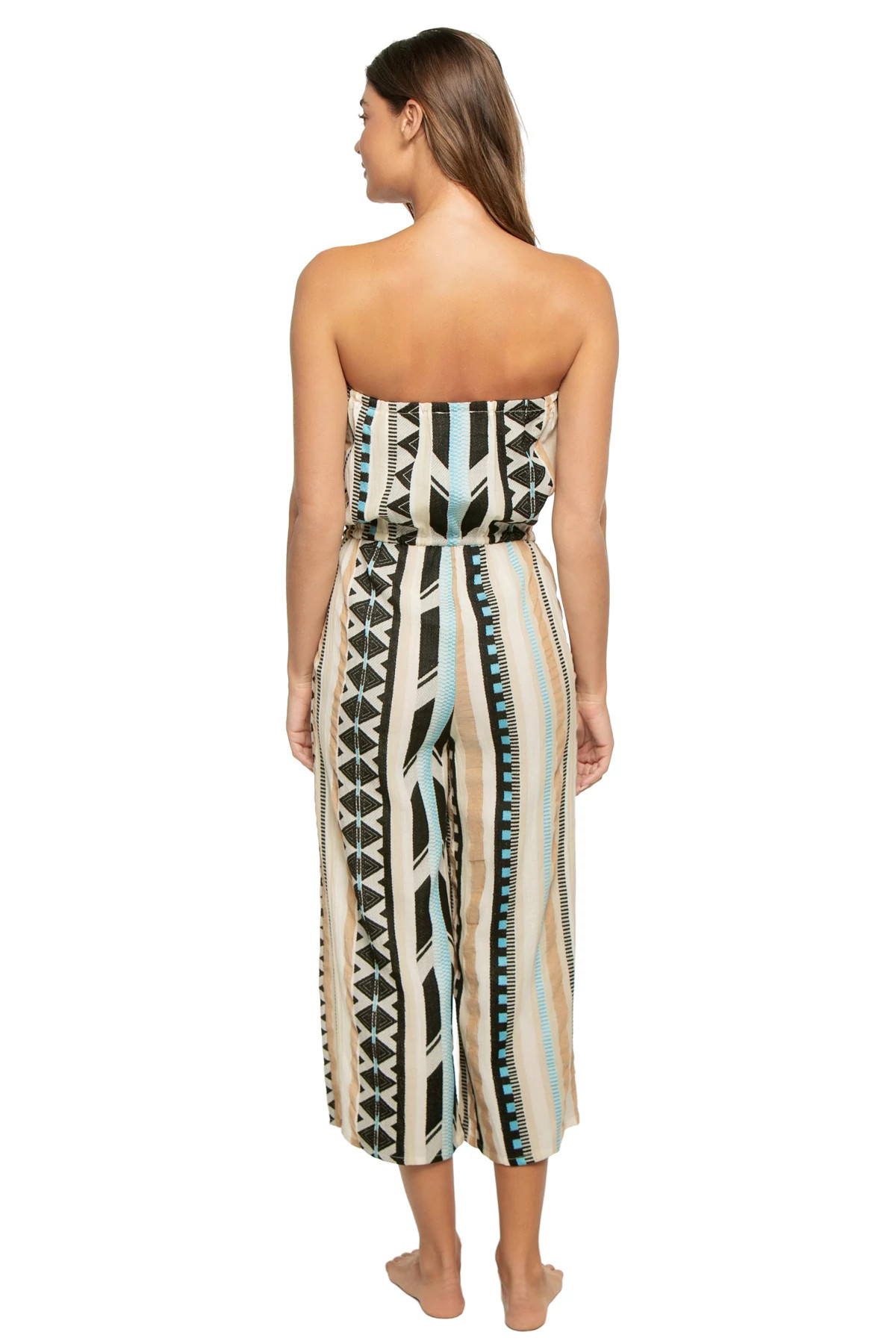 NEUTRAL AZTEC Strapless Coulotte Jumpsuit image number 2