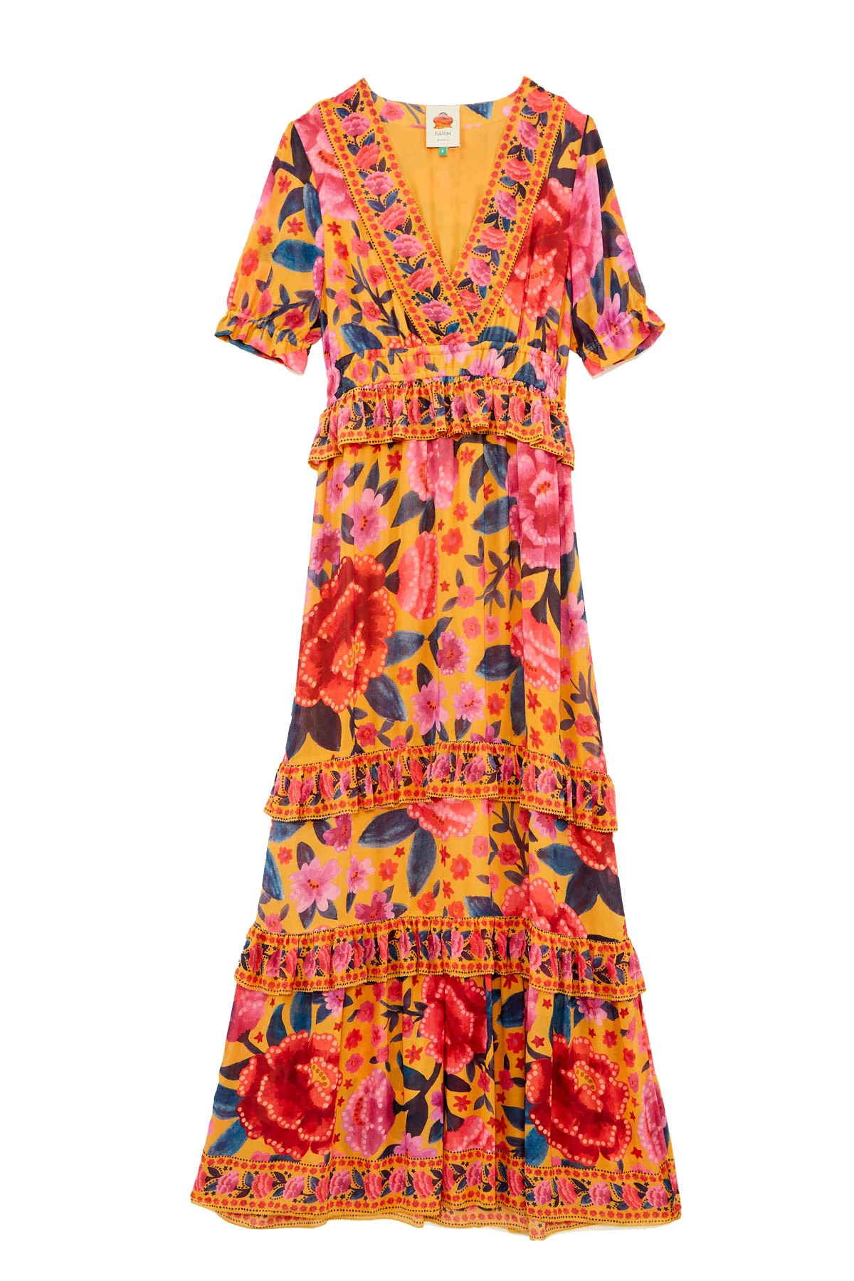 MULTI Floral Dream Ruffle Maxi Dress image number 4