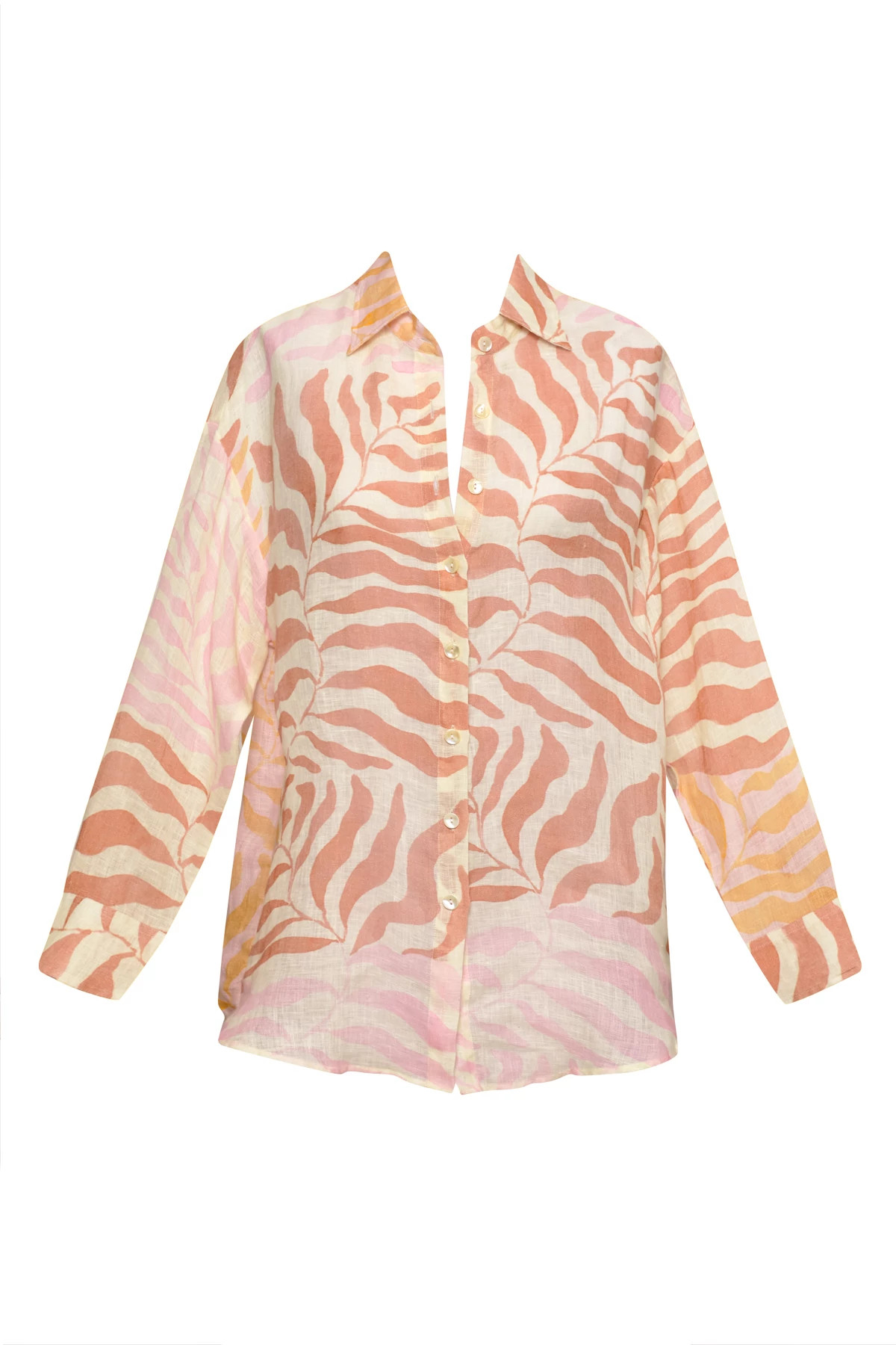 GOLD COAST Playa Linen Button Down Shirt Dress image number 3