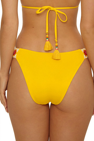 HONEY MUSTARD 1969 Tab Side Brazilian Bikini Bottom