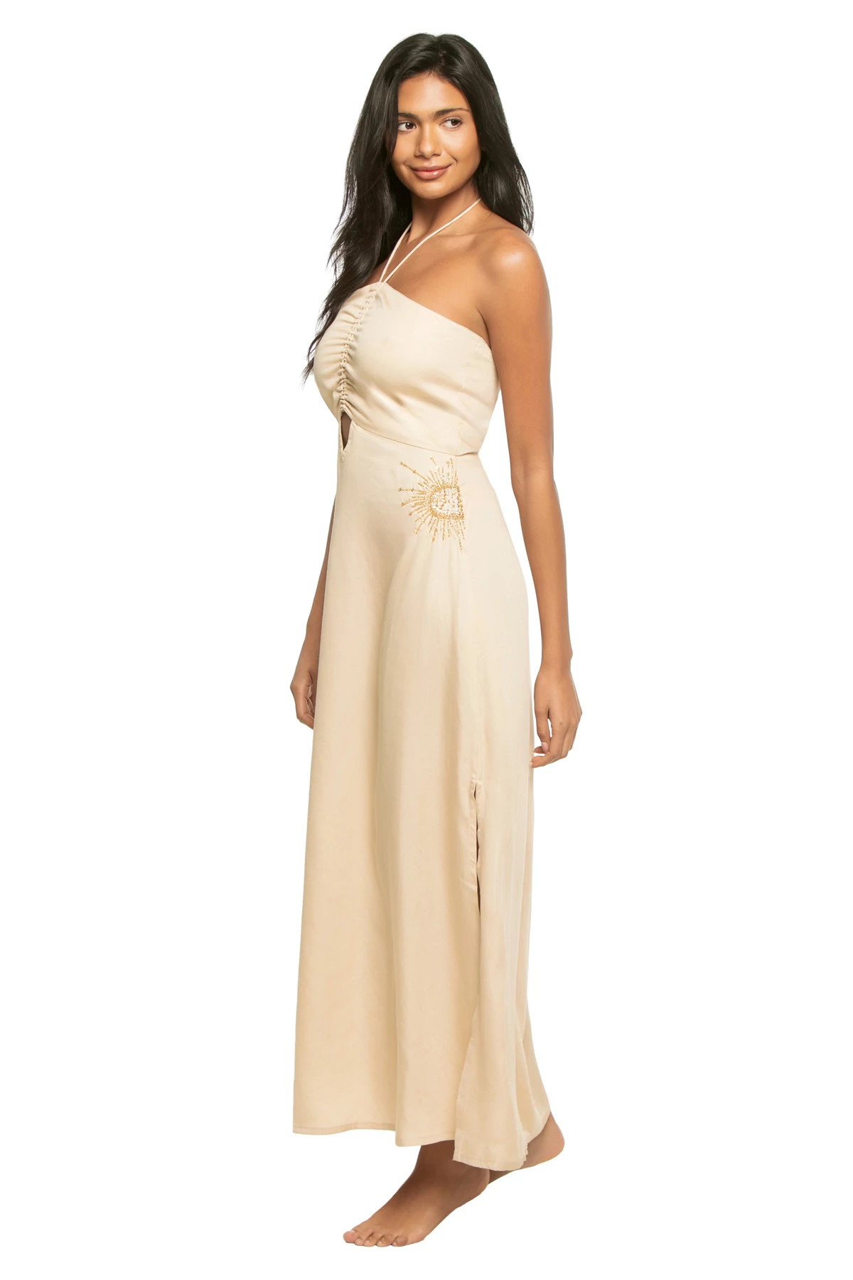 HONEY Halter Maxi Dress image number 3
