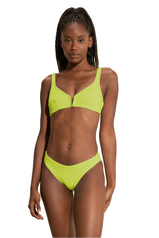 MELLOW GREEN Victory Reversible Bralette Bikini Top