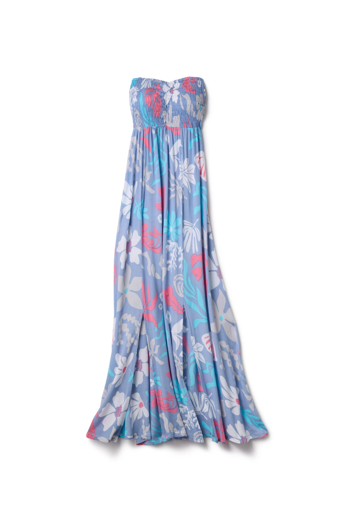 SHELLSCAPES DUSTY BLUE Emilia Strapless Maxi Dress image number 3