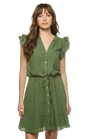 BASIL Tabitha V-Neck Mini Dress
