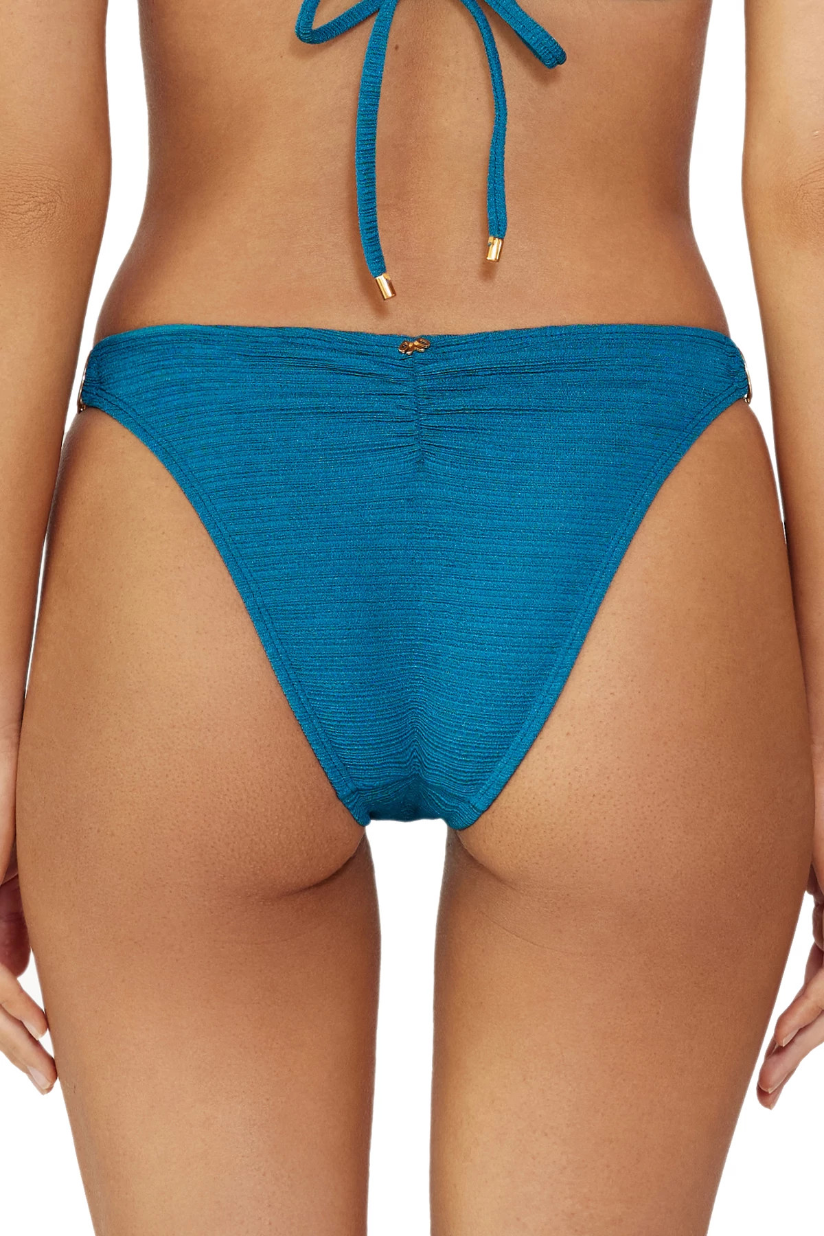 TURQUOISE TIDES Mara Tab Side Brazilian Bikini Bottom image number 2