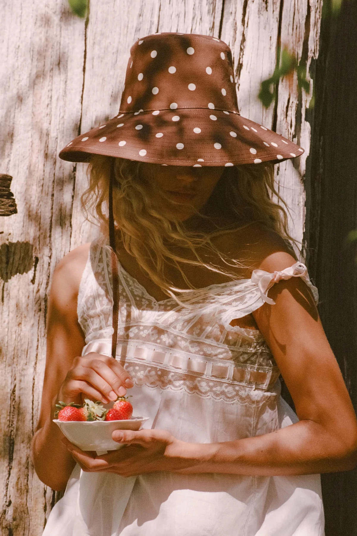 COCO Holiday Polka Dot Cotton UPF Bucket Hat image number 3