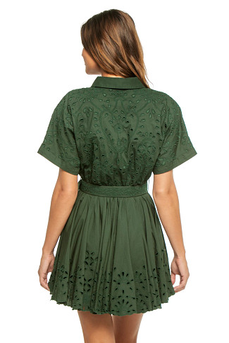 GREEN Collared Mini Dress