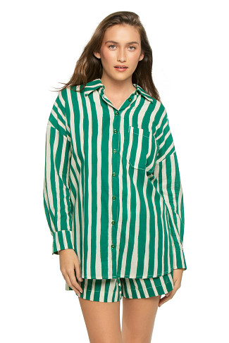 BATIK STRIPE LAWN Jennifer Cotton Long Sleeve Shirt