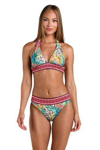 MULTI Reversible Banded Triangle Bikini Top
