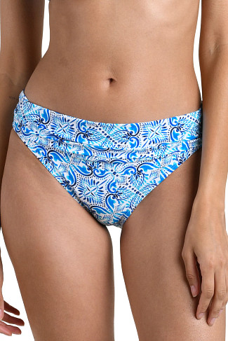 BLUE Costa Azul Banded Bikini Bottom