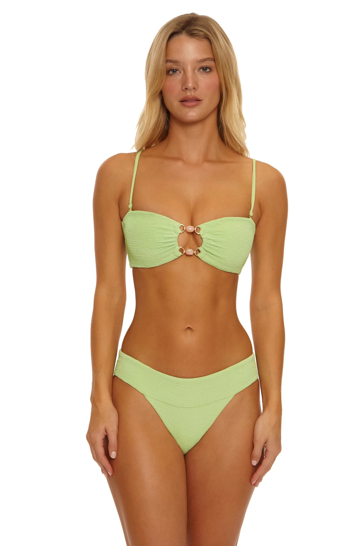 BASIL Trimed Textured Bandeau Bikini Top image number 3