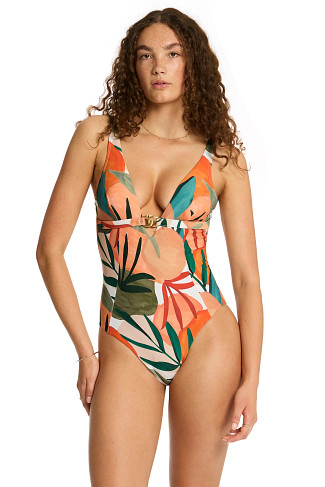 KHAKI Tropaluxe One Piece Swimsuit