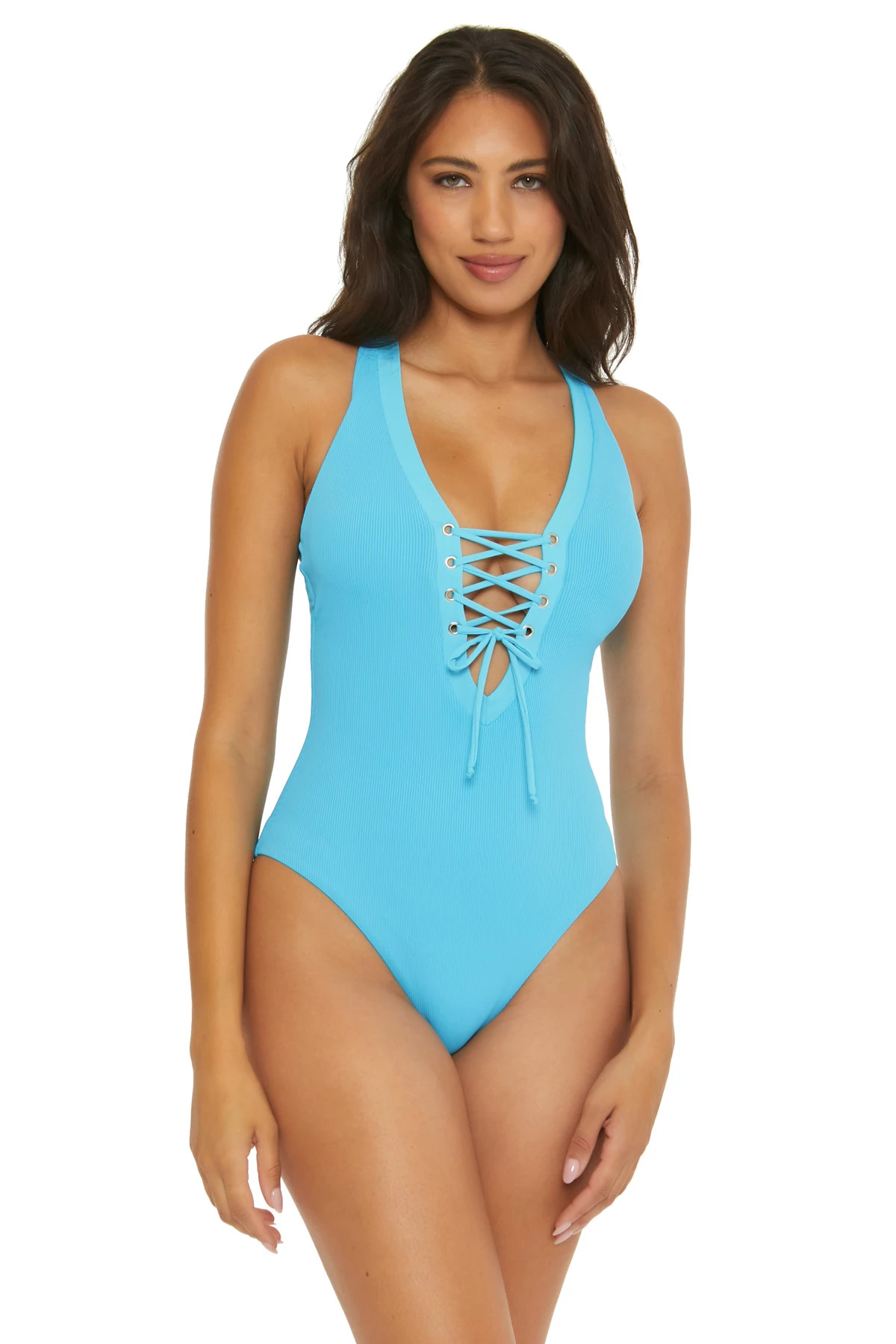 CRYSTAL SEAS Gia Plunge One Piece Swimsuit image number 1