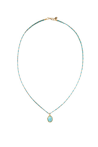 TURQUOISE/BLUE Mauli Turquoise Pendant Necklace