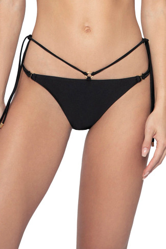 BLACK PIER Multi-Wrap Tie Side Brazilian Bikini Bottom