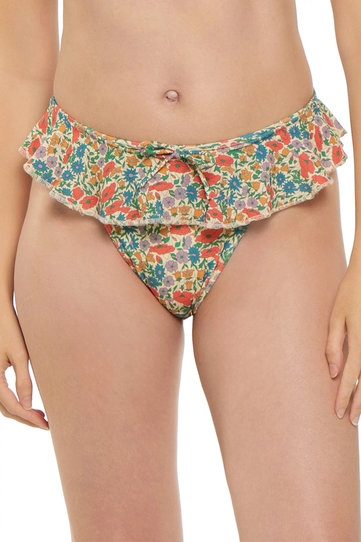 FLORENCIA FLORAL Tamarindo High Waist Bikini Bottom image number 1