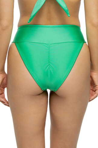 EMERALD SHIMMER Tamarindo High Waist Bikini Bottom