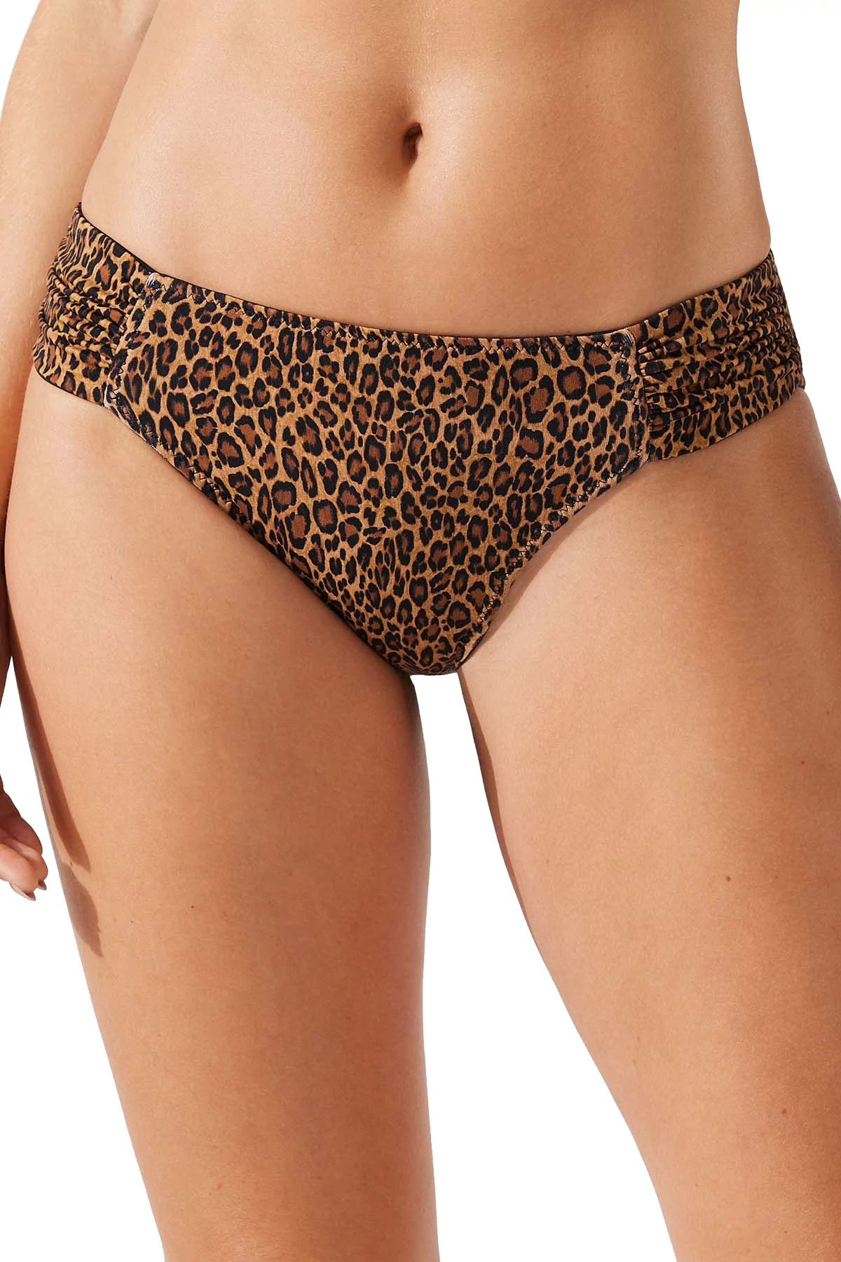 BLACK Leopard Reversible Tab Side Hipster Bikini Bottom image number 1