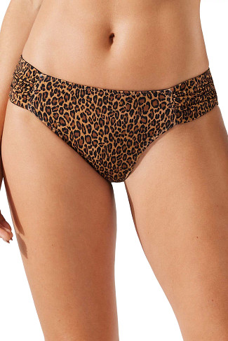 BLACK Leopard Reversible Tab Side Hipster Bikini Bottom