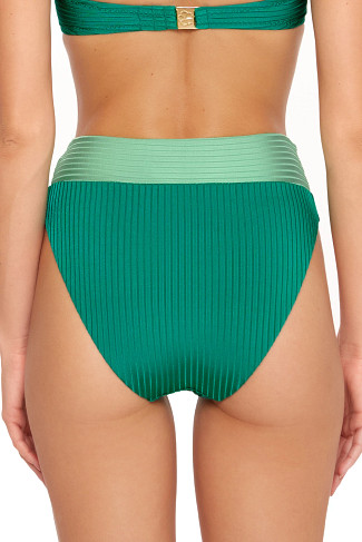 VIRDIS Textured Banded High Waist Bikini Bottom