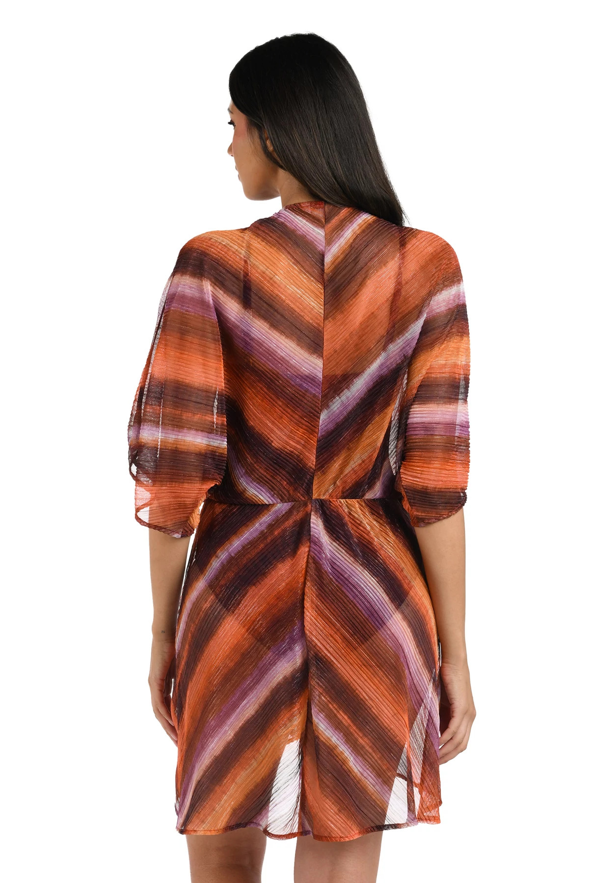 SUNSET Horizon Metallic Twist Tunic image number 2