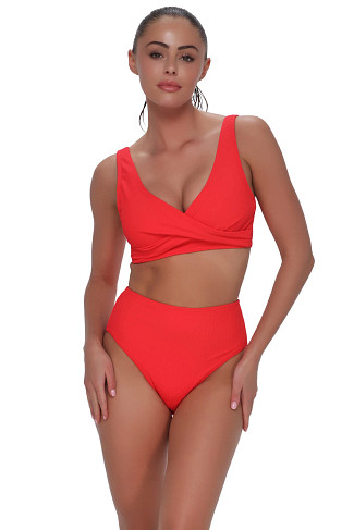 RED HOT RIB Mirabella Underwire Bikini Top