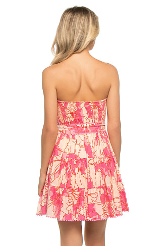 PINK PETAL Christine Cotton Strapless Mini Dress