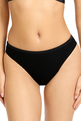 BLACK Crochet Hipster Bikini Bottom