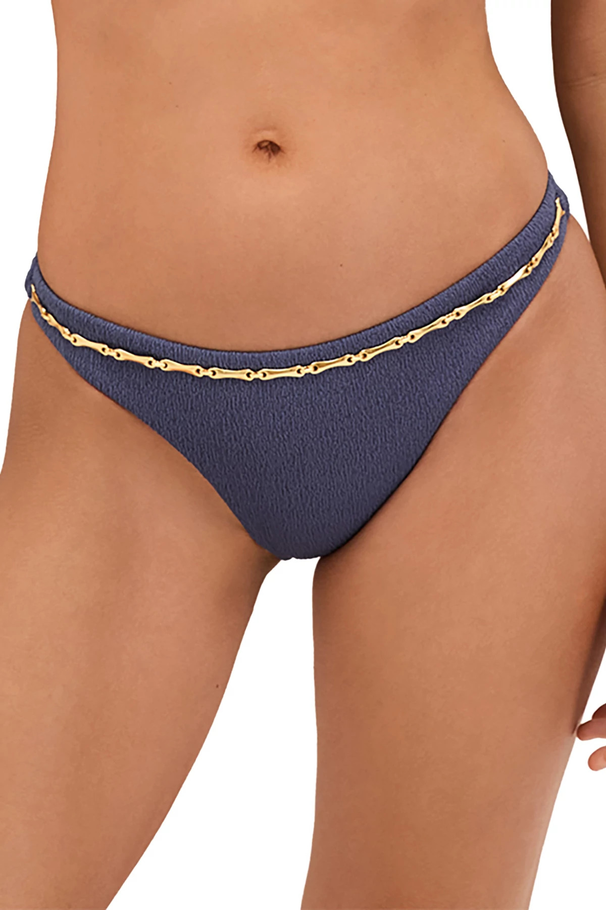 FIRENZE VERONA Bell Textured Chain Hipster Bikini Bottom image number 1