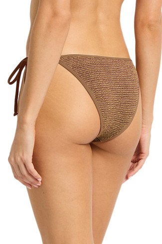 COCOA BUTTER LUREX Anisha Tie Side Hipster Bikini Bottom
