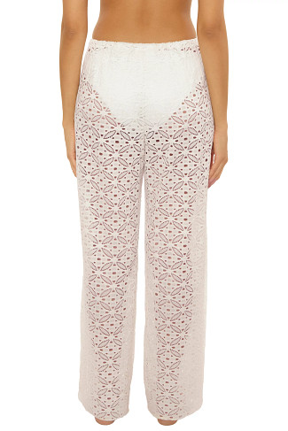 WHITE Las Colinas Crochet Pants
