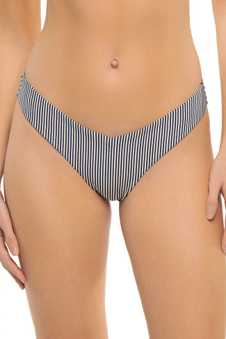 DEEP NAVY/WHITE Chiara Brazilian Bikini Bottom