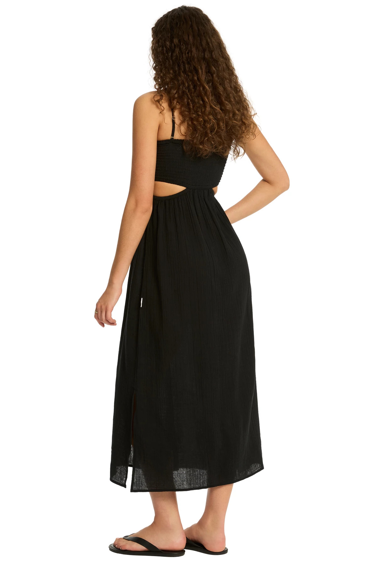 BLACK Sunset Cutaway Bandeau Maxi Dress image number 2