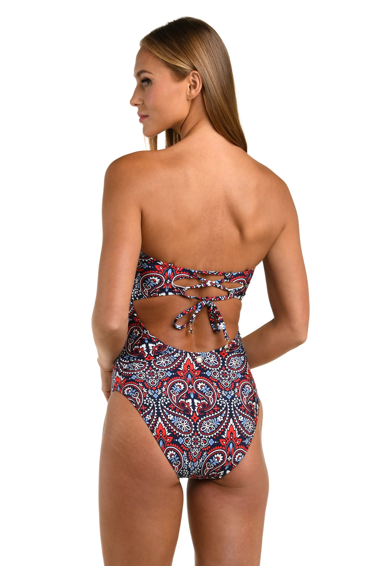 MULTI Americana Paisley One Piece Swimsuit image number 2