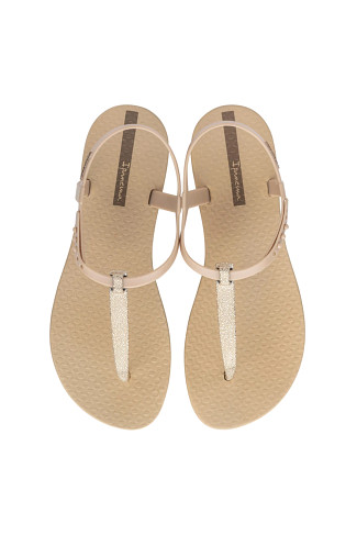 BEIGE/GOLD Classy Metallic Sandals