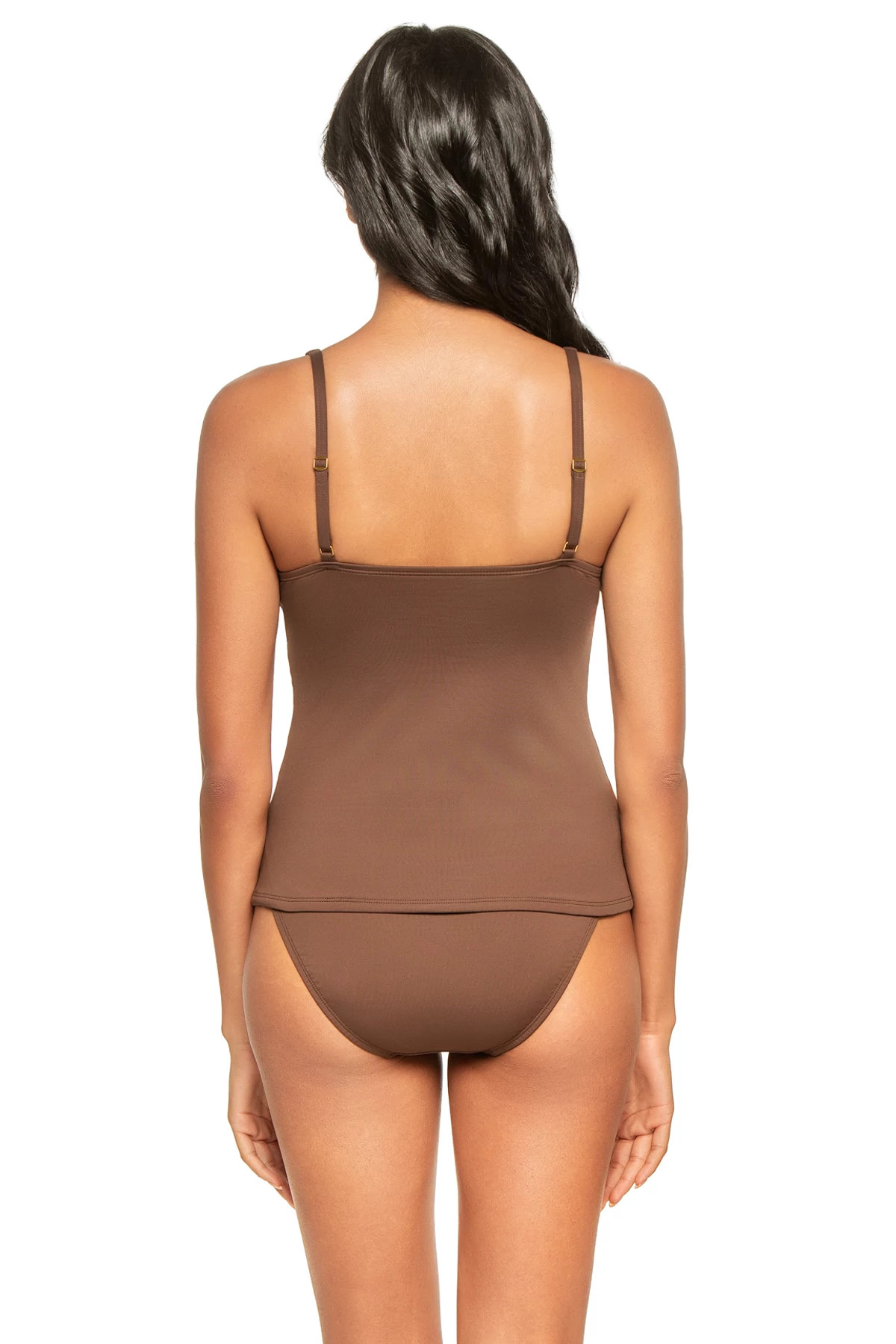 HICKORY Beaded Plunge Tankini Top image number 2