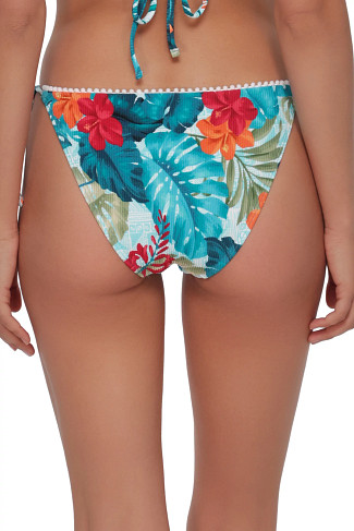 TIKI TANGO Pom Pom Hipster Tie Side Bikini Bottom